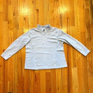 EDDIE BAUER Light Blue Quarter Zip Fleece Pullover 2XL